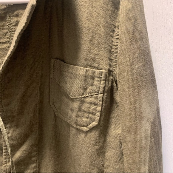 GOLDEN by TNA green cotton/ linen blend blazer - Picture 2 of 8